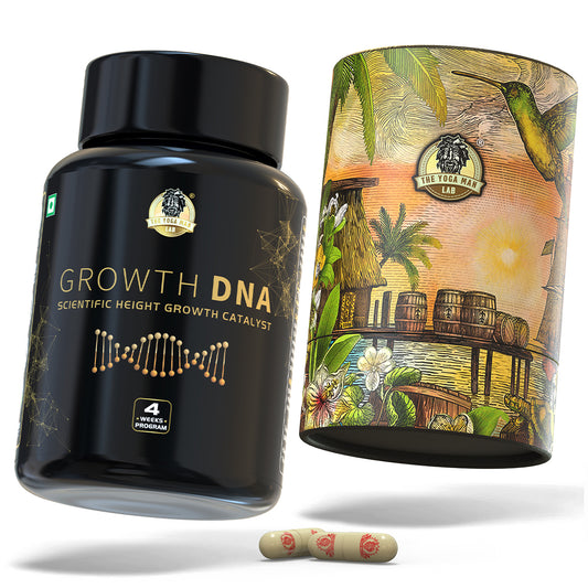 YogaManLab® Growth DNA - Ayurvedic Height Increaser Program | Growth Plate Activator | Guaranteed Results Formula | 100% Natural