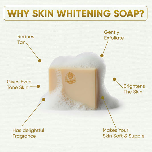 YogaManLab® Glutathione Skin Whitening Kojic Acid Soap | Makes Skin Bright & Glowing