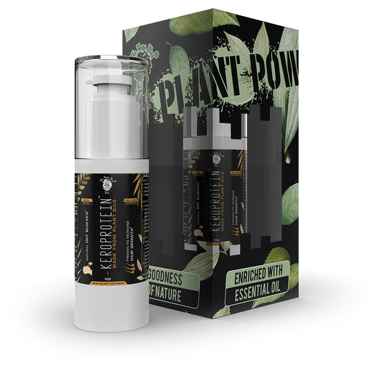 KEROPROTEIN Natural DHT Blocker Oral Oil Shots (Men) | For Hair Growth | Made From Natural Ayurvedic Plant Oils | With Research Based Ingredients (30ml) The Yoga Man Lab