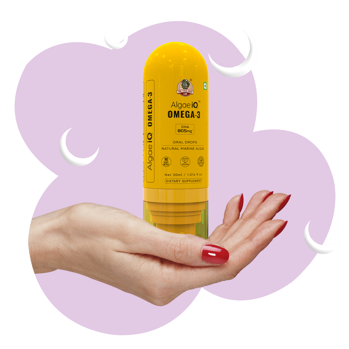 YogaManLab® AlgaeIQ Omega-3 with 800mg DHA | TEST