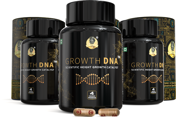 YogaManLab® Growth DNA - Ayurvedic Height Increaser Program | Growth Plate Activator | Guaranteed Results Formula | 100% Natural
