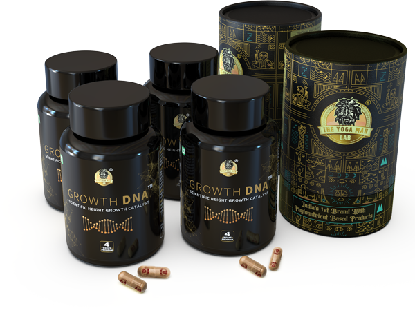 YogaManLab® Growth DNA - Ayurvedic Height Increaser Program | Growth Plate Activator | Guaranteed Results Formula | 100% Natural