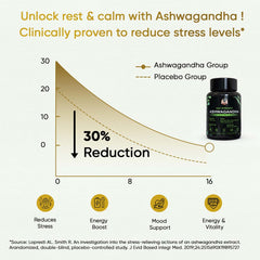 YogaManLab® Ashwagandha Tablets - 100% Lab Certified | Xtra Energy Booster & Stress Reliever - 30 Tablets