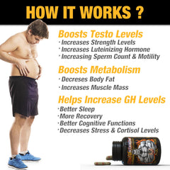 YogaManLab® PLANTOSTERONE - Muscle Building & Testo-Boosting Ayurvedic Supplement | Helps Gain Muscle Size & Weight, with Increase in Sexual Drive | 100% Natural