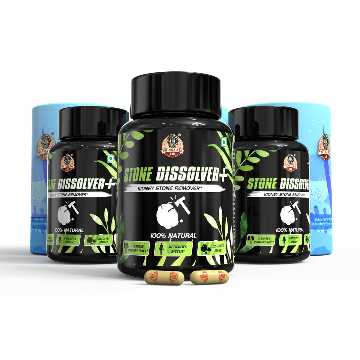 YogaManLab® STONE DISSOLVER+ - Stone Remover Ayurvedic Supplement | 100% Natural & Plant Based
