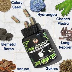 YogaManLab® STONE DISSOLVER+ - Stone Remover Ayurvedic Supplement | 100% Natural & Plant Based