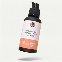 YogaManLab® 10% Vitamin-C & Ferulic Acid Face Serum | Non-Irritating & Non-Sticky | Tested for Oily, Sensitive Skin | Beginner-Friendly| Brightens Dull Skin, Evens Tone | No Purging | With 0.5% Ferulic Acid