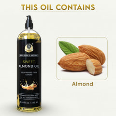 YogaManLab® Sweet Almond Oil – Cold Pressed