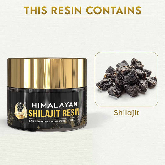 YogaManLab® Himalayan Shilajit Resin Gold | with High Fulvic Acid & 87 Trace Minerals | Lab Certified, 100% Natural| 10 Grams Pack
