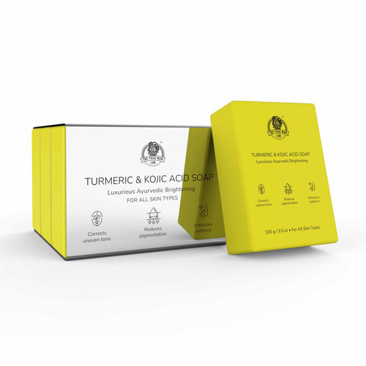 YogaManLab® Turmeric Kojic Herbal Soap – Gentle Skin Cleanser With Ayurvedic Ingredients – Pack of 3 Bars