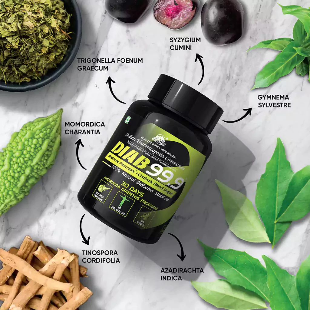 Diab 99.9 Type-2 Ayurvedic Sugar Reversal Program | Get Free Doctor & Dietitian Reversal Consultation | 100% Natural Health Care > Metabolic Health > Diabetes > Supplement > Ayurvedic Diabetes Reversal The Yoga Man Lab   