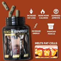 YOGA SHRED - Burn Fat At-Home Ayurvedic Supplement (Men) | Helps in Weight Loss & Boosting Energy | Ayurvedic & 100% Natural Health Care > Weight Loss > Fat Burner > Men > Supplement > Ayurvedic Fat Loss The Yoga Man Lab   