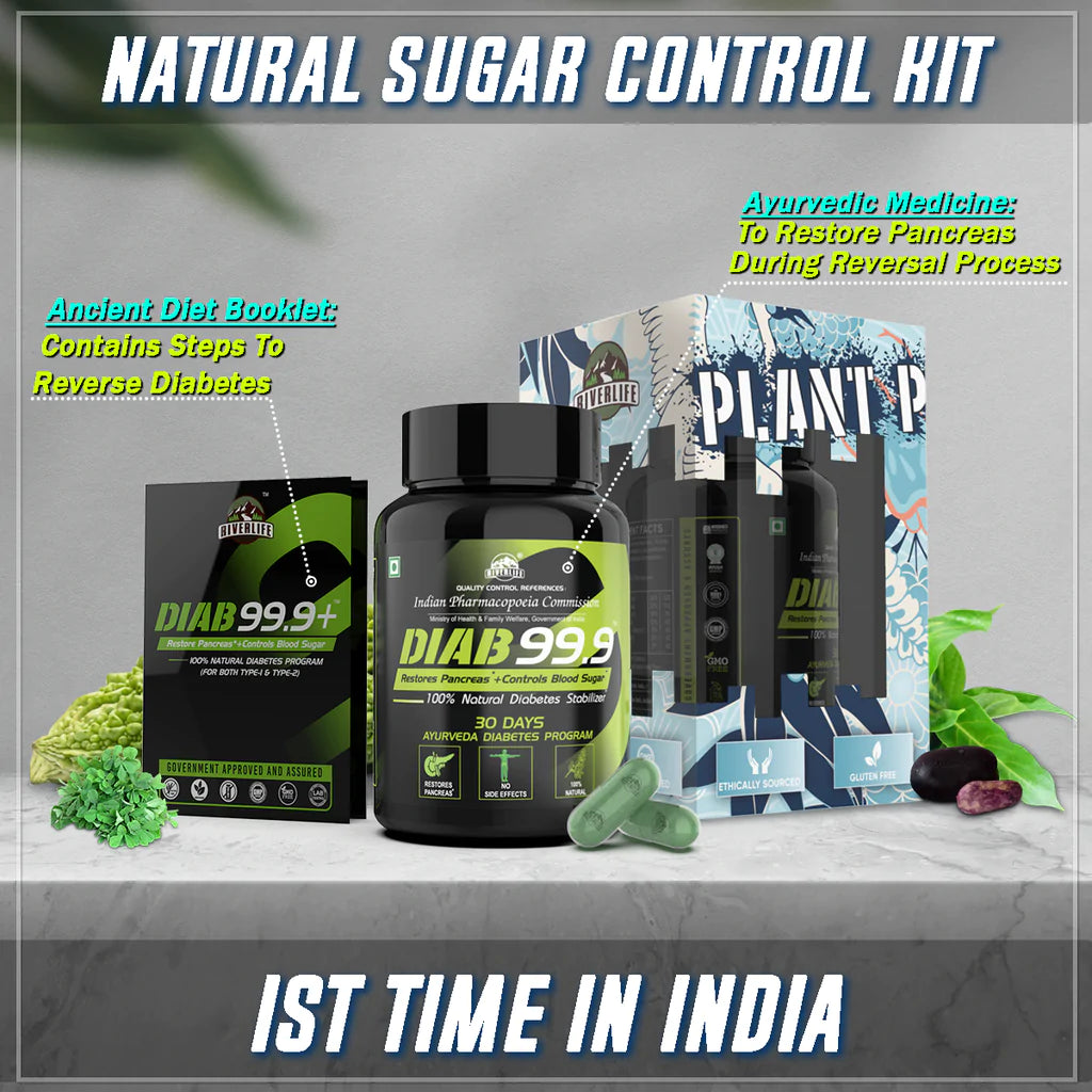 Diab 99.9 Type-2 Ayurvedic Sugar Reversal Program | Get Free Doctor & Dietitian Reversal Consultation | 100% Natural Health Care > Metabolic Health > Diabetes > Supplement > Ayurvedic Diabetes Reversal The Yoga Man Lab   